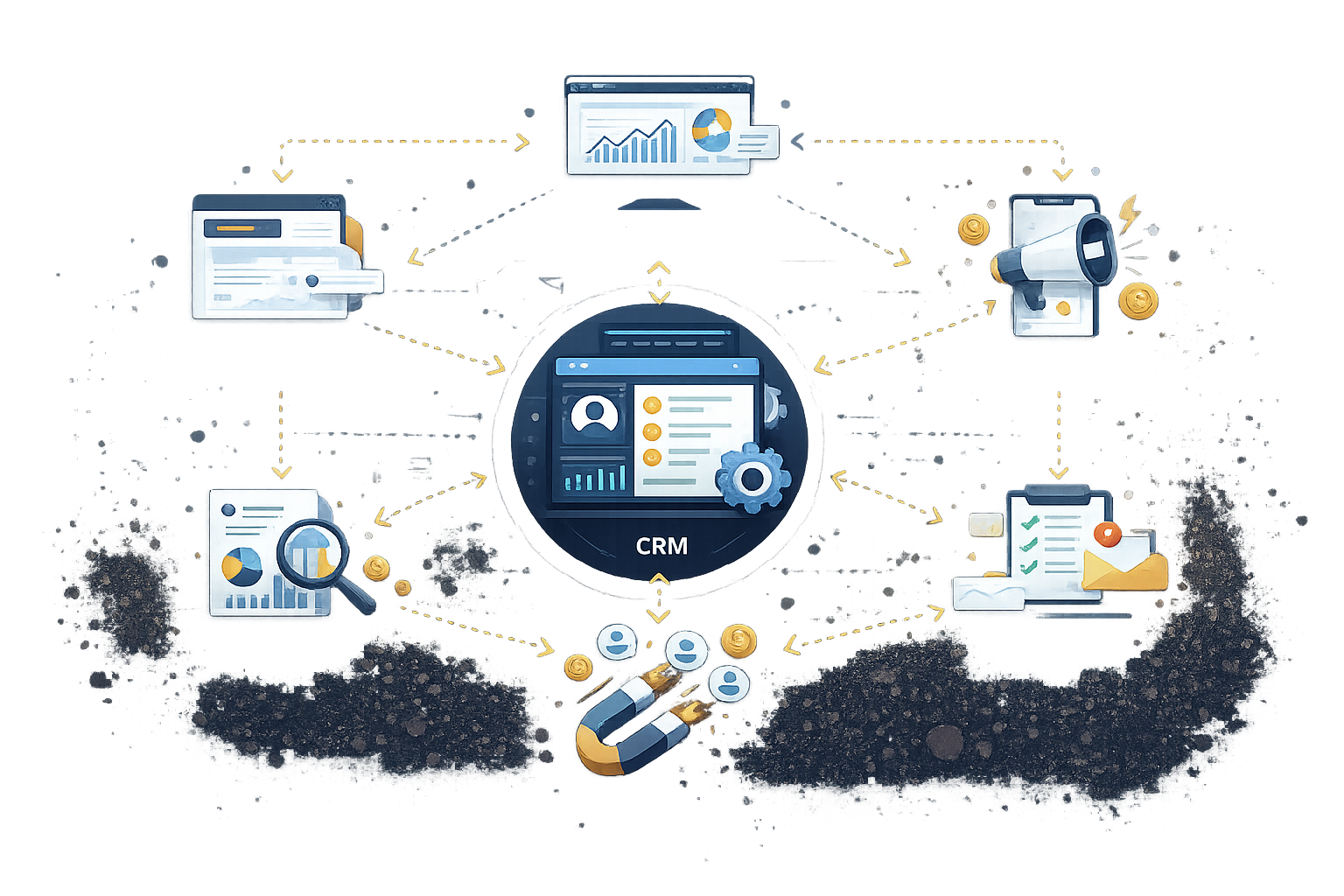 Digital-marketing-flowchart-with-CRM-focus V2