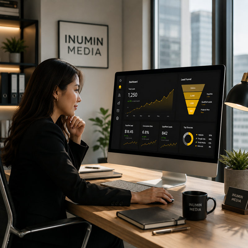 Focused professional at work in modern office
